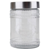 Glass Jar Chrome Lid 900ml Tall