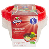 Fresh Guard Storage Container Red Round 24.35oz 8PK
