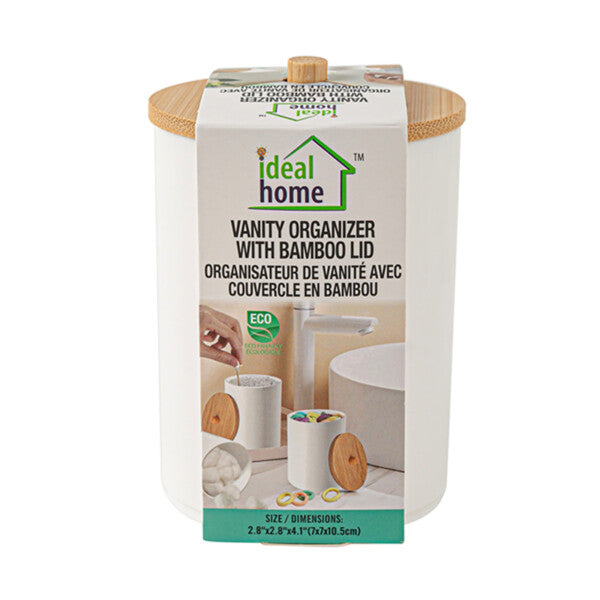 Ideal Home Vanity Oranizer with Bamboo Lid