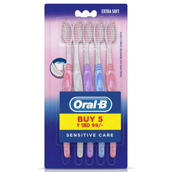 Oral-B Toothbrush 5PK Sensitive Care Extra Soft