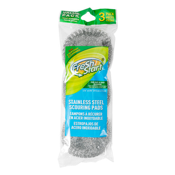 Fresh Start Scourers 3PK Stainless Steel