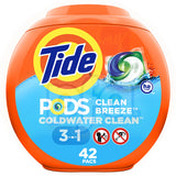 Tide Laundry Pods 42Count Clean Breeze