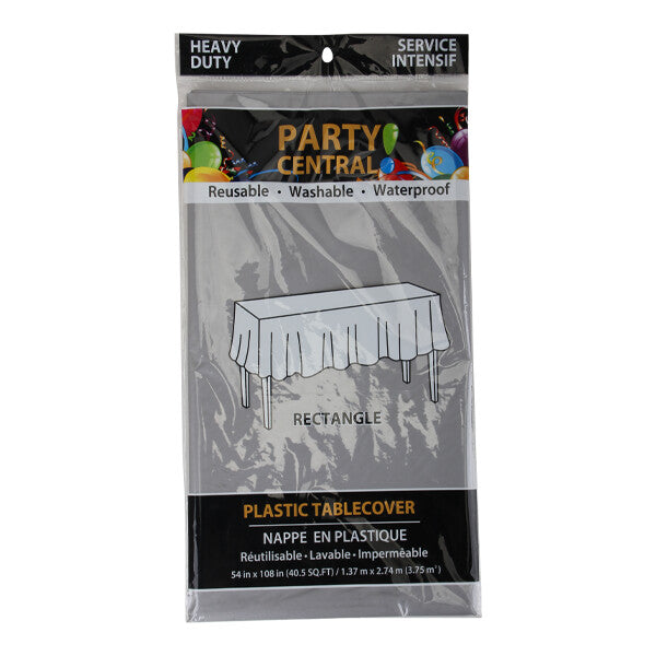 Table Cover Rectangular Silver 54*108In