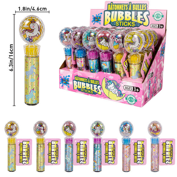 Crystal Shake Ball Bubble Stick - Rainbow Horse