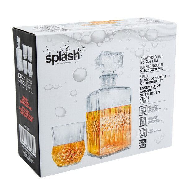 Splash Decanter & Tumbler Set 5PK