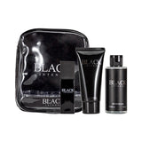 Men's 3pcs Bag Gift Set  BLACK INTENSE 0.4fl.oz Perfume 2fl.oz After Shave 2.55fl.oz Shower Gel