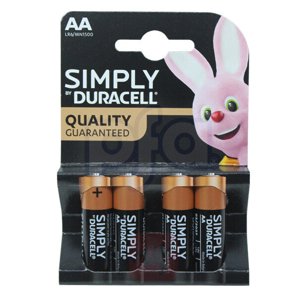 Duracell Simply AA Batteries - 4 Pack Alkaline Battery