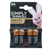Duracell Simply AA Batteries - 4 Pack Alkaline Battery