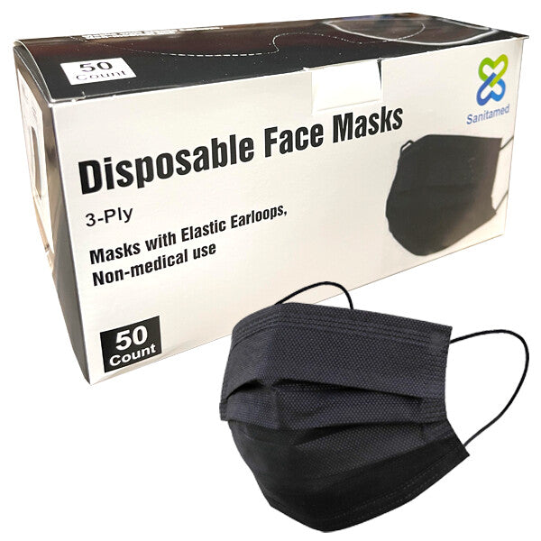 Sanitamed Black 3PLY Non Medical Earloop Mask