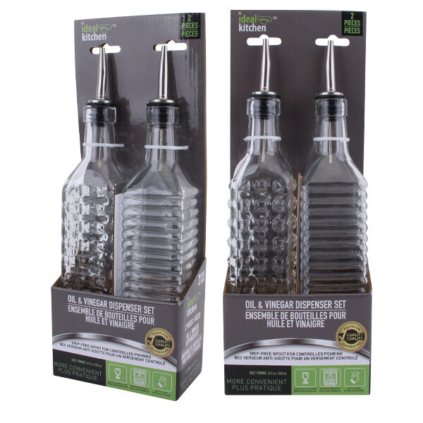 Ideal Kitchen Oil & Vinegar Dispenser 2PK Set