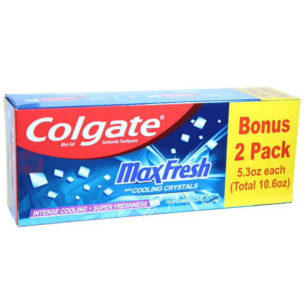 Colgate Toothpaste 5.3oz 2PK (10.6oz) Max Fresh Blue