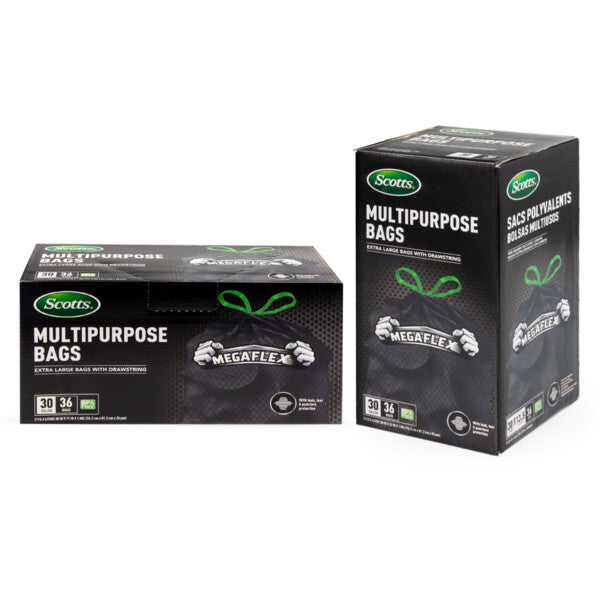 Scotts Drawstring Bag Flex 30 Gal 36CT Black
