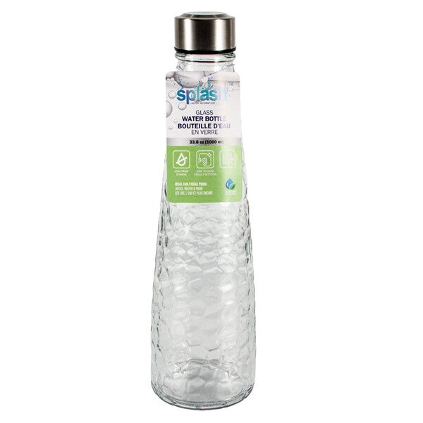 Splash Glass Water Bottle 33.8oz