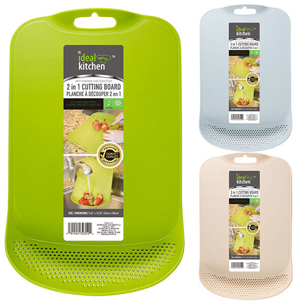 Ideal Kitchen Cutting Board w/ Strainer 9.4*15 inch