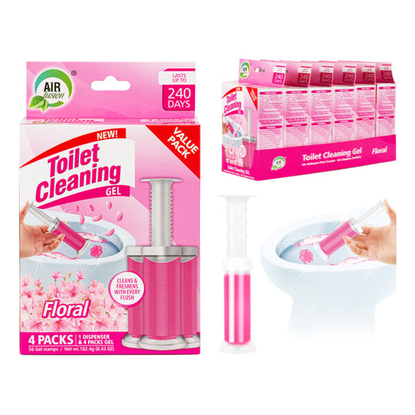 Air Fusion Toilet Cleaning Gel 1.6oz 4PK Floral