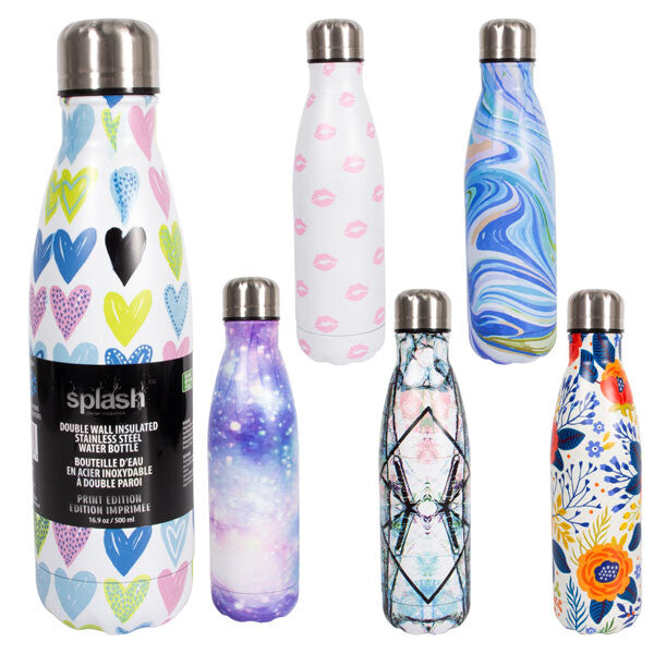 Splash Bottle Stainless Steel 16.9oz Printed