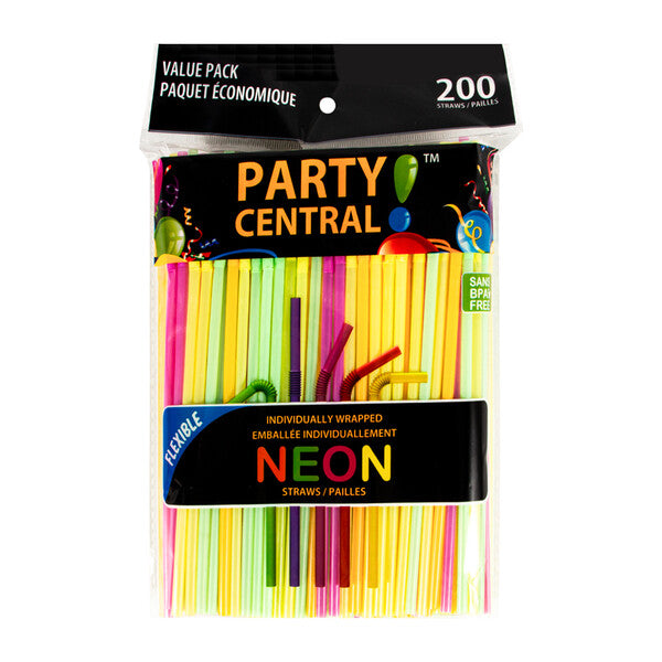Party Central Drinking Straw 200PK