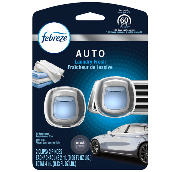 Febreze Car Vent 0.06floz 2PK Laundry Fresh