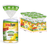 Xtratuff Trash Bag Drawstring 8G 90CT Lemon