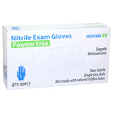 Huanyuan Nitrile Exam Gloves Blue 100CT Size: Large