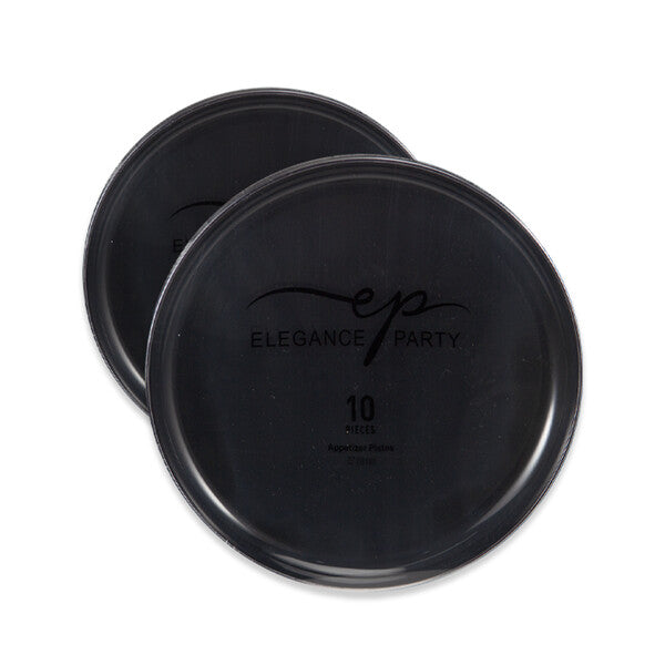 EP Edge 10PK 7.5" Dinner Plate Black+Silver