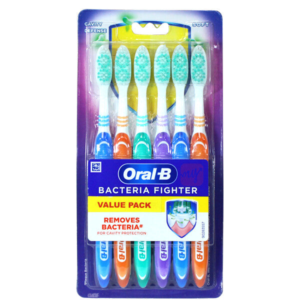 Oral-B Toothbrush 6PK Bacteria Fighter Soft