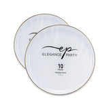 EP Edge 10 PK 7.5" Dinner Plate White+Gold