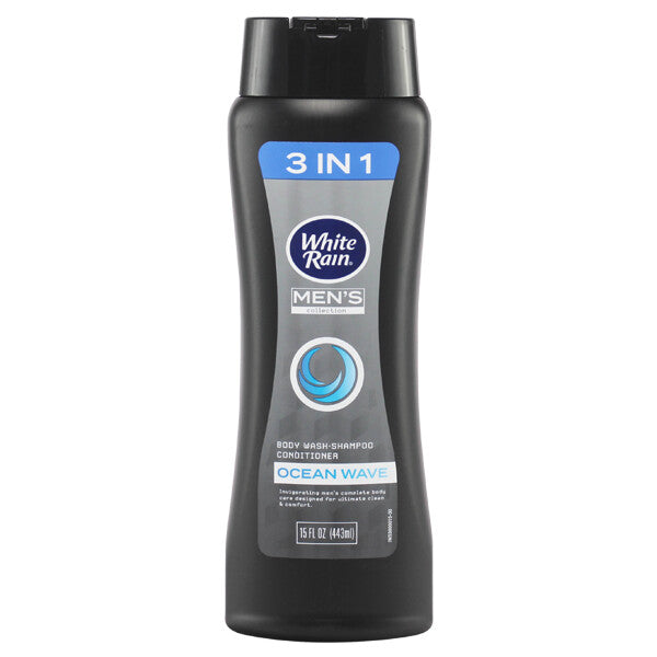 White Rain 15oz Men's 3in1 Body Wash Ocean Wave