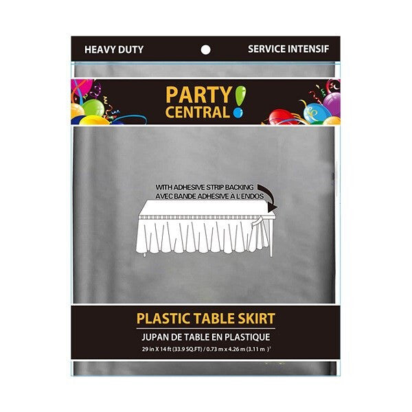 Table Skirt Rectangular Silver