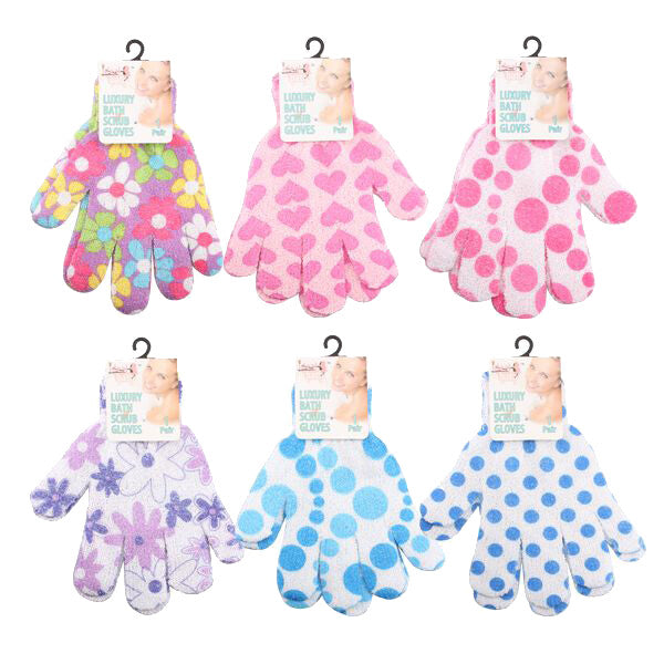 Ideal Bath Luxury Scrub Glove Printed
