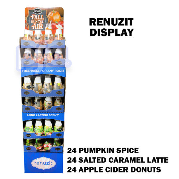 Renuzit 7oz Solid Air Freshener Fall Display (72pcs)