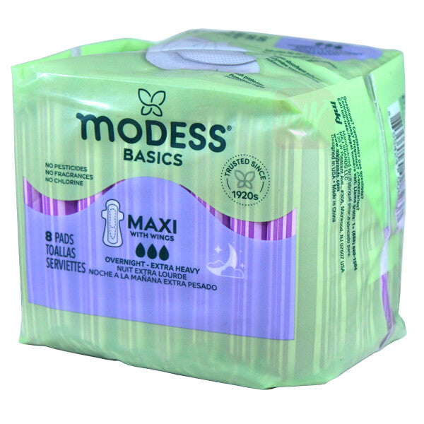 Modess Maxi Pads 8CT Overnight