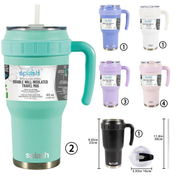 Splash Bottle Stainless Steel Travel Mug 40oz