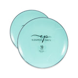 EP Curve 10PK 10.25" Dinner Plate Mint+Silver