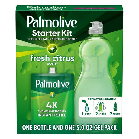 Palmolive Dish Soap Starter Kit (1 Gel Pack + 1 refillable 20oz Bottle)