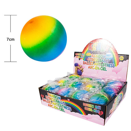 Krazy Squishy Ball 7cm Rainbow