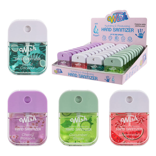 Wish Liquid hand sanitizer spray 1.2oz Display