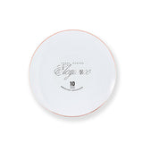 Elegance Plate 6.3" White + Rim Stamp Rose Gold