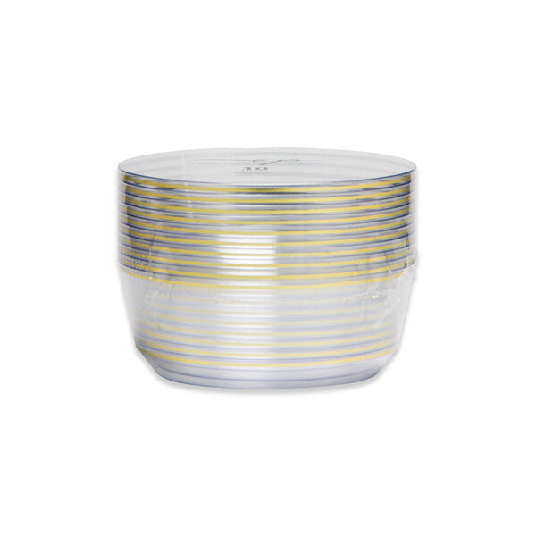 EP 10PK 14oz Soup Bowl Clear+Gold