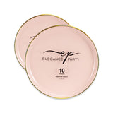 EP Edge 10PK 7.5" Dinner Plate Blush+Gold