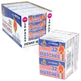 EZ Flames Safety Matches 32ct 10pk PDQ
