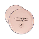 EP Edge 10PK 7.5" Dinner Plate Blush+Silver