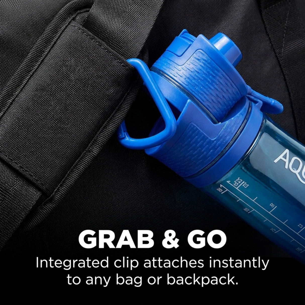 Aquafina 33 oz Sports Water Bottle with Straw Nozzle and Carry Handle – Glacier Blue