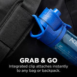 Aquafina 33 oz Sports Water Bottle with Straw Nozzle and Carry Handle – Glacier Blue