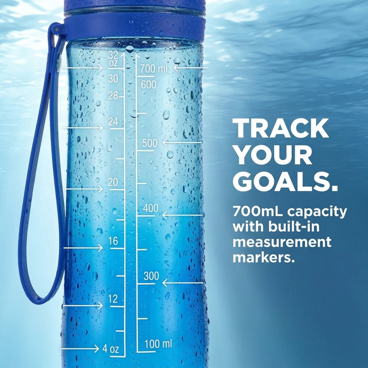 Aquafina 33 oz Sports Water Bottle with Straw Nozzle and Carry Handle – Glacier Blue