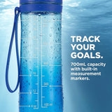 Aquafina 33 oz Sports Water Bottle with Straw Nozzle and Carry Handle – Glacier Blue