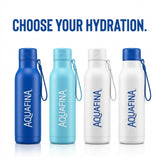 Aquafina Stainless Steel Vacuum Insulated Water Bottle with Carry Loop, 23.7 oz – Deep Blue